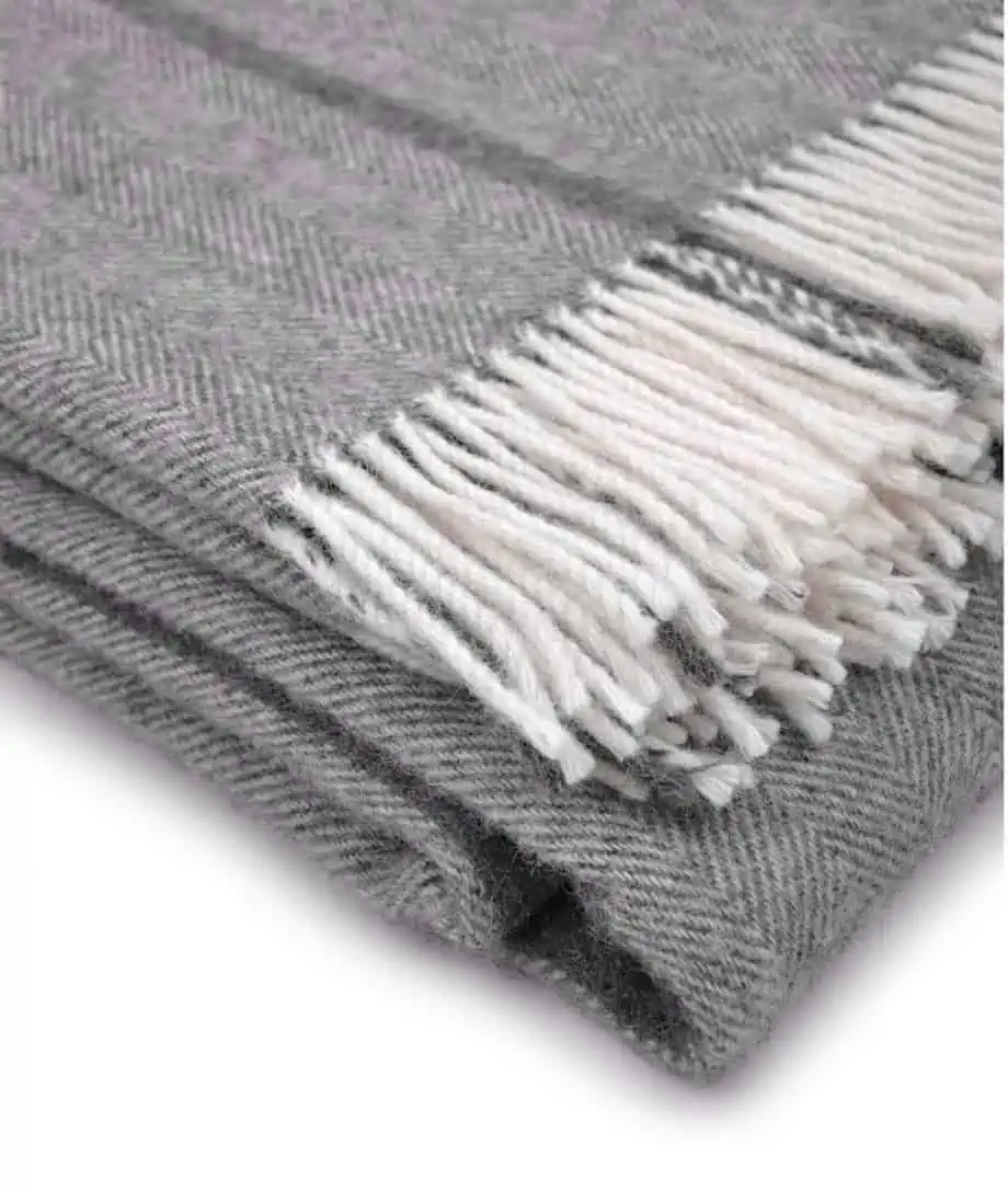 herringbone large grey bedspread