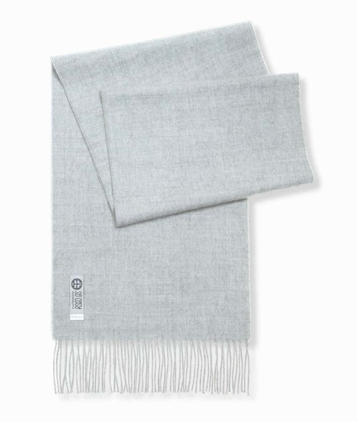 cosy light grey colour scarf