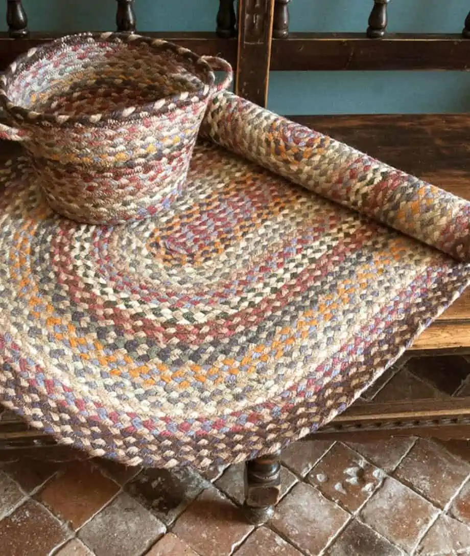 misty blue colour organic jute baskets and rugs