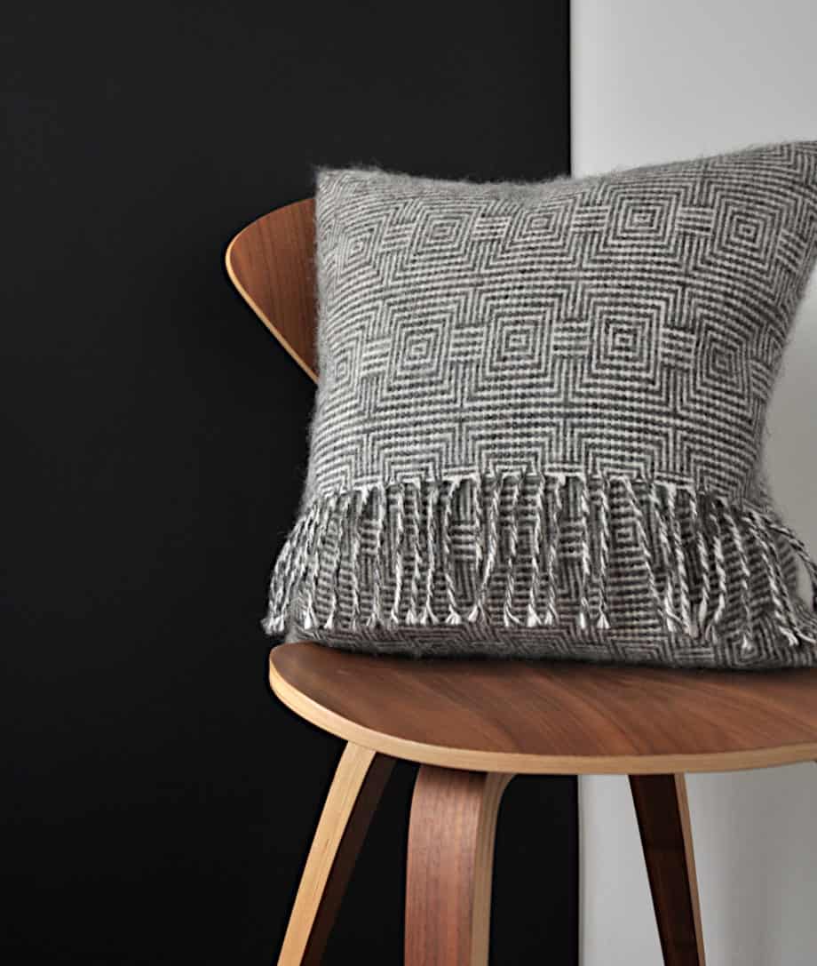 geometric design Gotland pure wool cushion