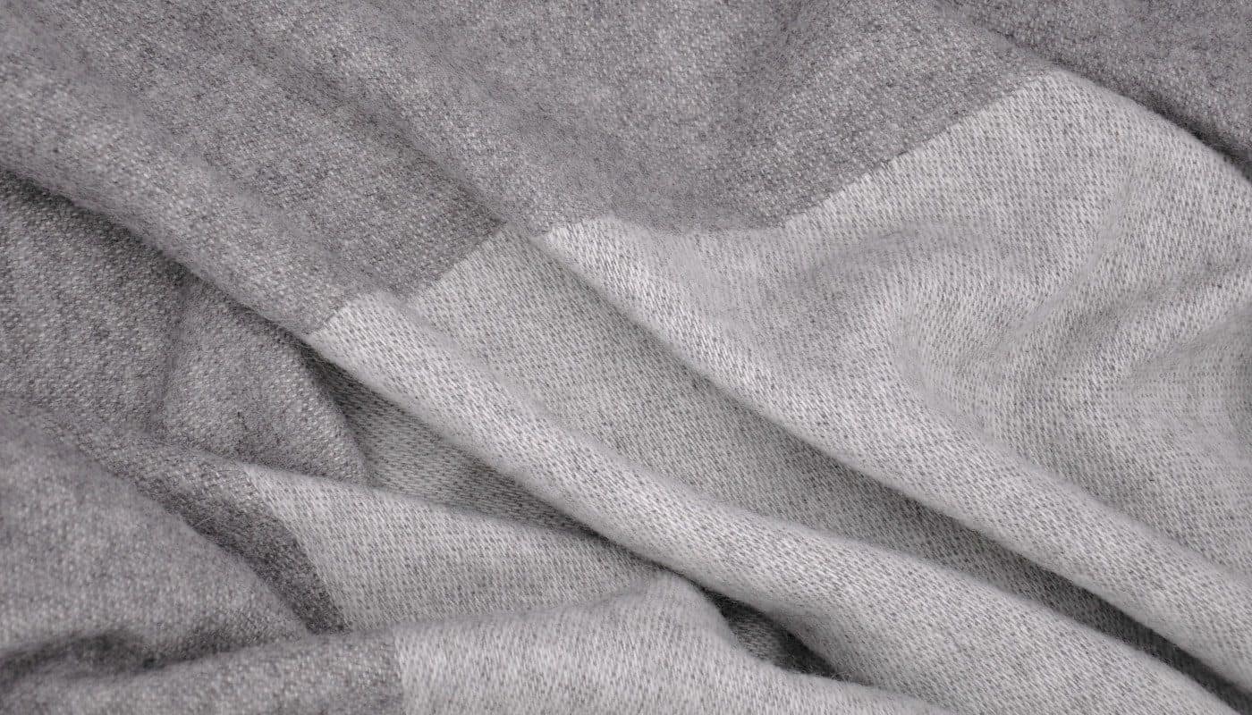 jacquard light grey colour natural pure wool bedspread blanket 