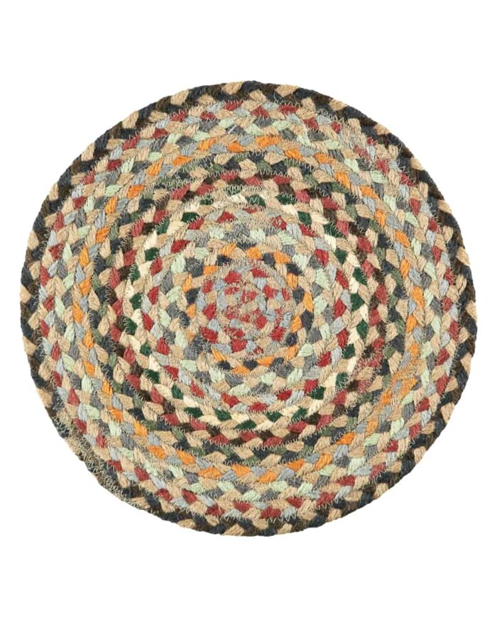 round six placemats in a basket misty blue colour buy online