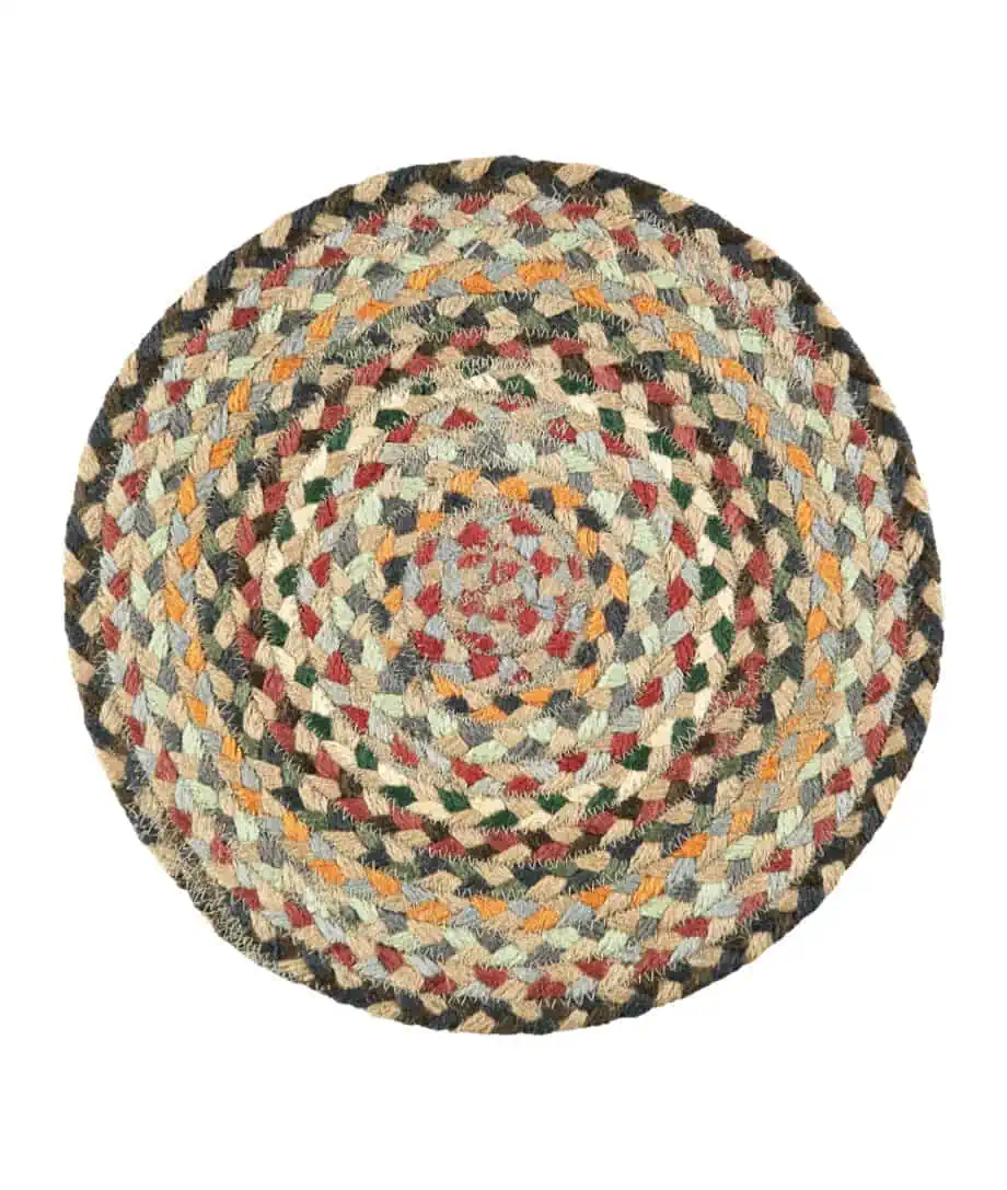round six placemats in a basket misty blue colour buy online