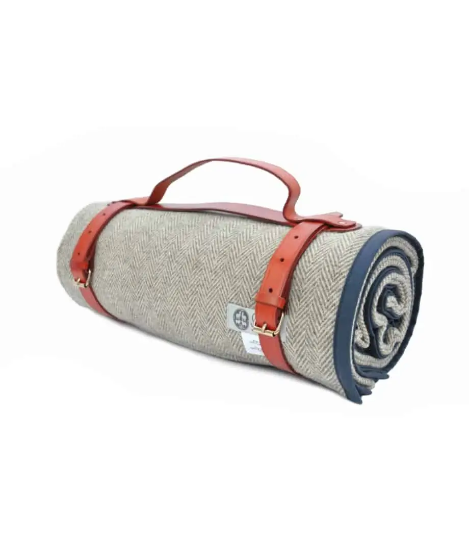the best quality roll up picnic blanket in navy nigh colour