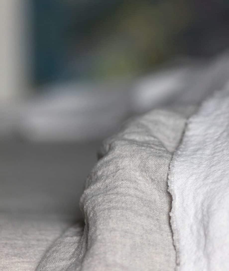 cosy super soft fine merino wool light grey colour bedspread