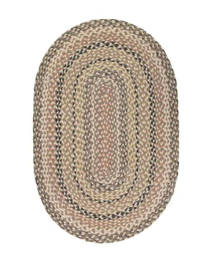 organic jute oval shape rug in granite colour by so cosy