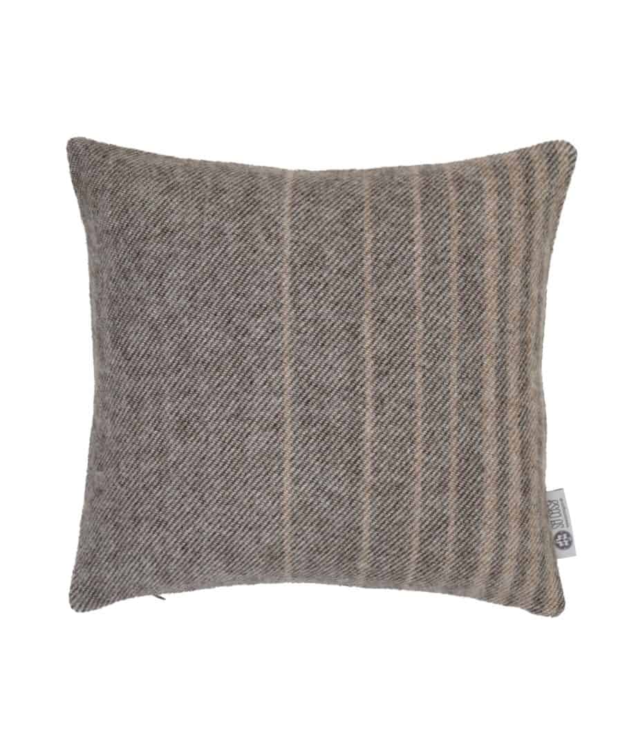 deluxe alpaca and lambswool cosy cushion in brown shades