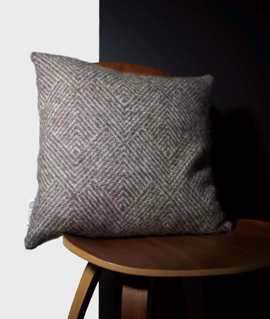 vintage grey Donell cosy wool cushion