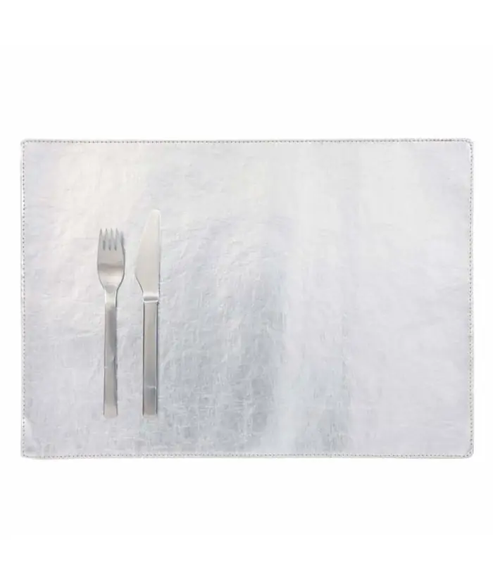 rectangular placemat in silver colour