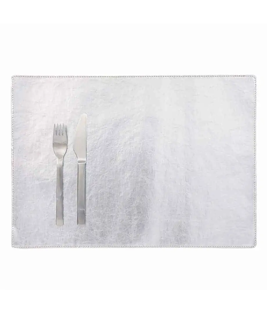rectangular placemat in silver colour