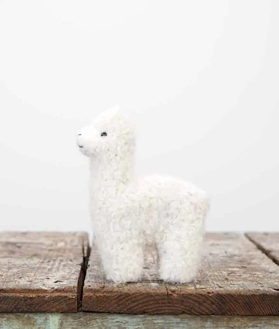 hand felted Peruvian baby alpaca soft toy