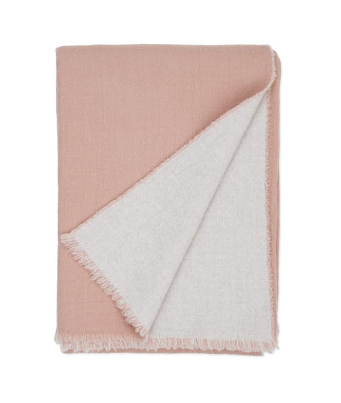 Pink and grey throw