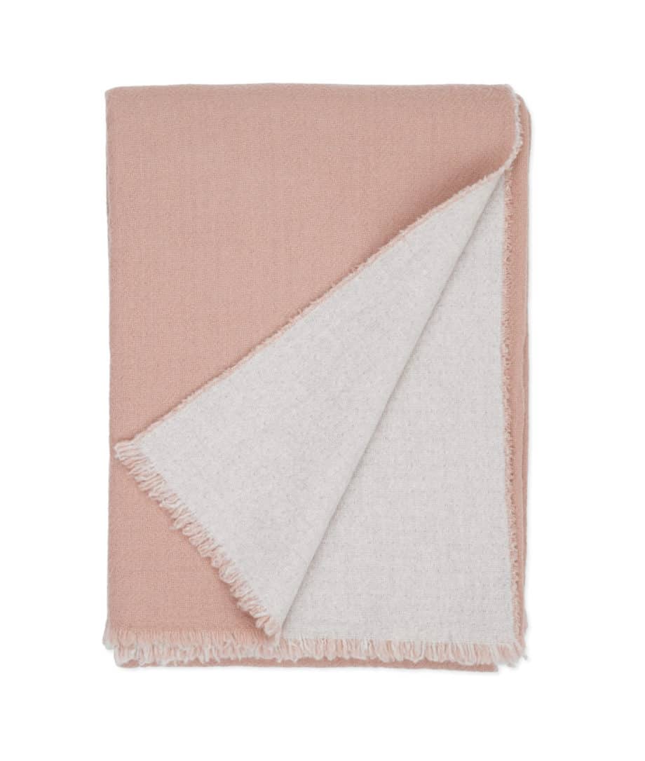 Pink and grey throw