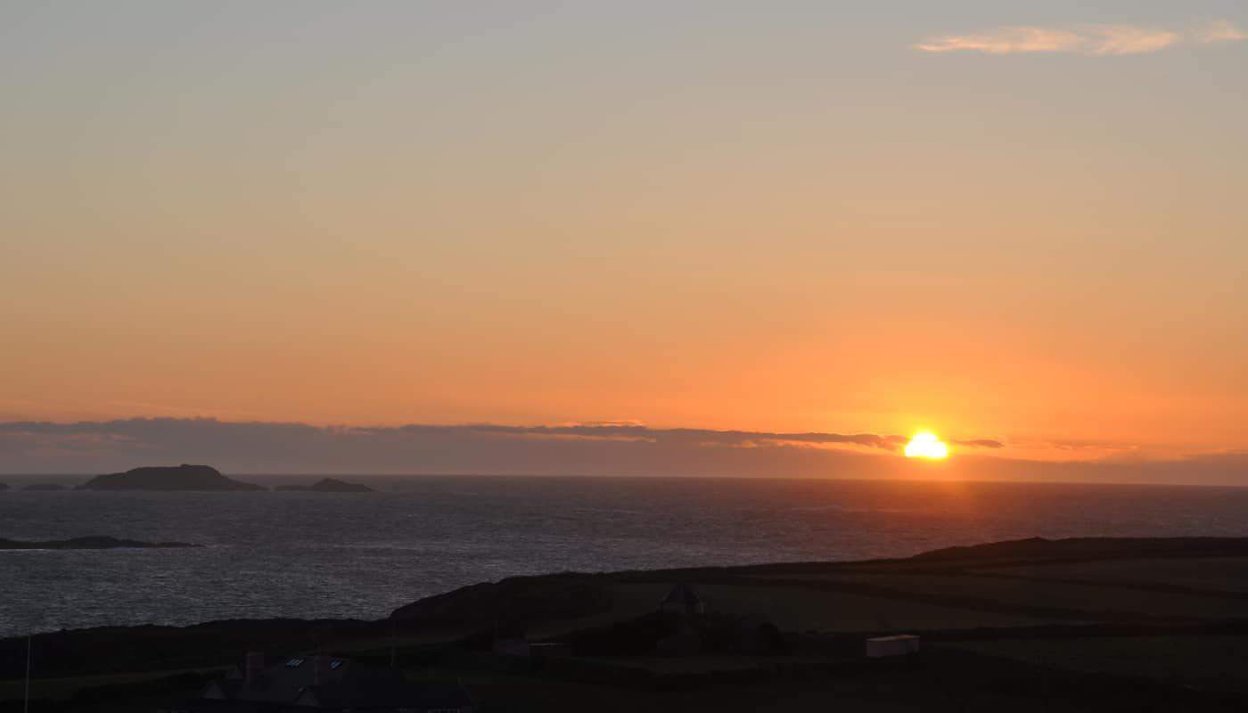 wales coastline sunset