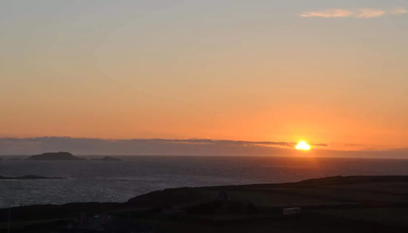 wales coastline sunset