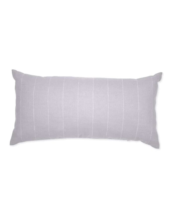 lunar grey colour pure linen cushion