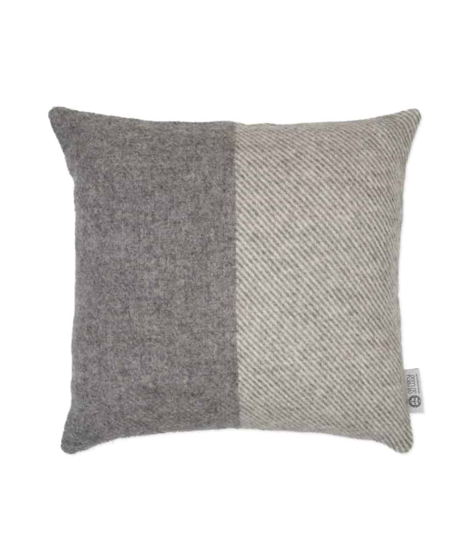 two tone grey cosy cushion