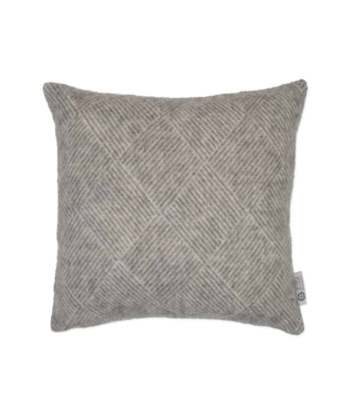 eco friendly undyed grey wool derry cushion