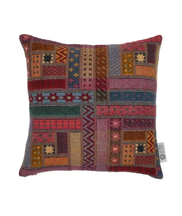 best quality cosy merino wool cushion in red colour