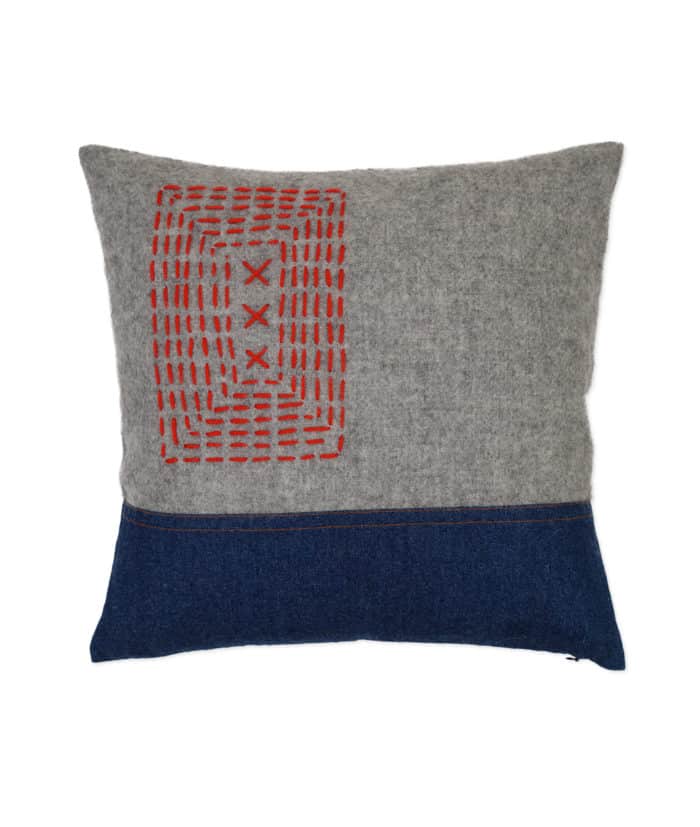 rea hand stitched cushion