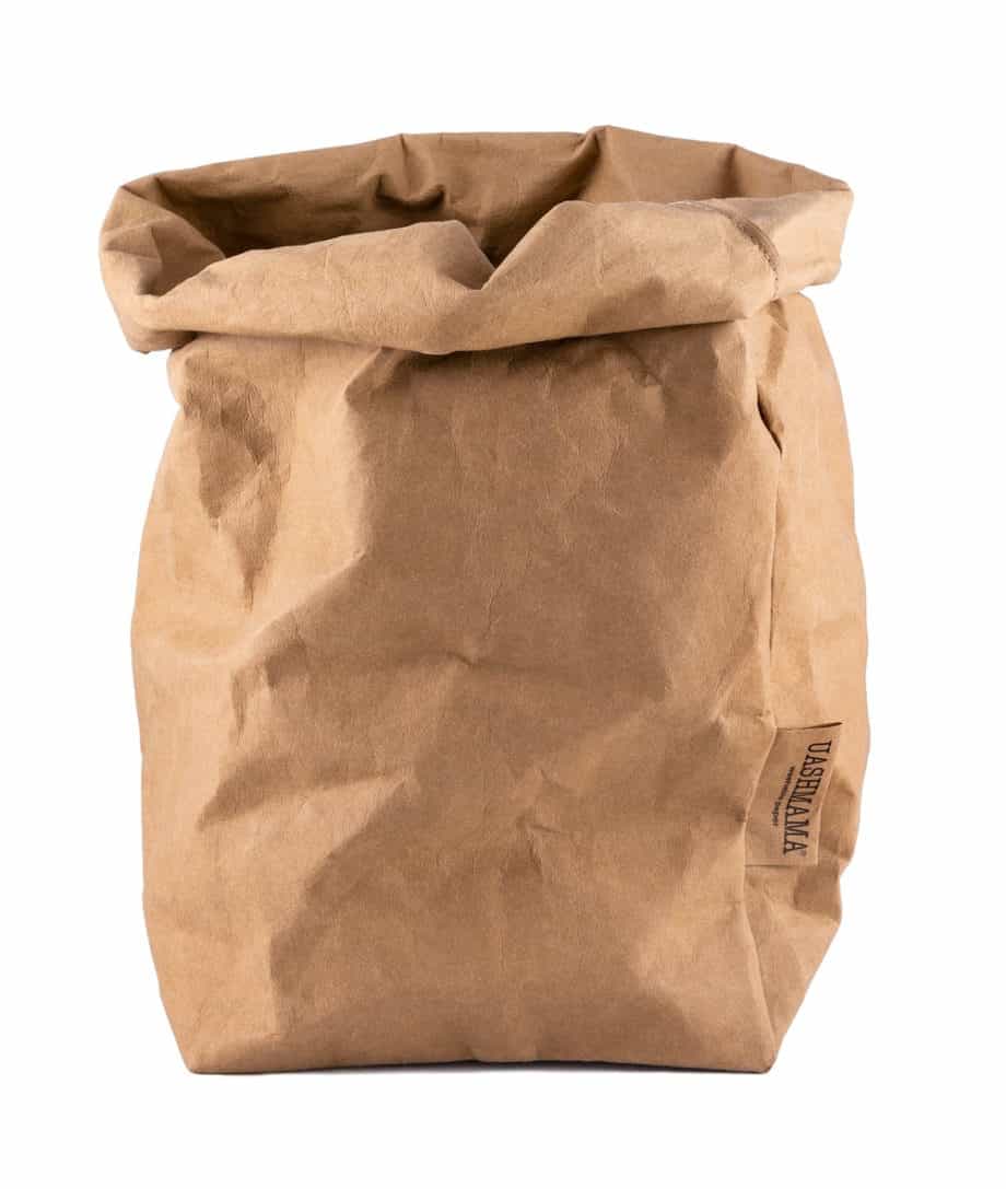 super durable washable paper utility bag in brown colour