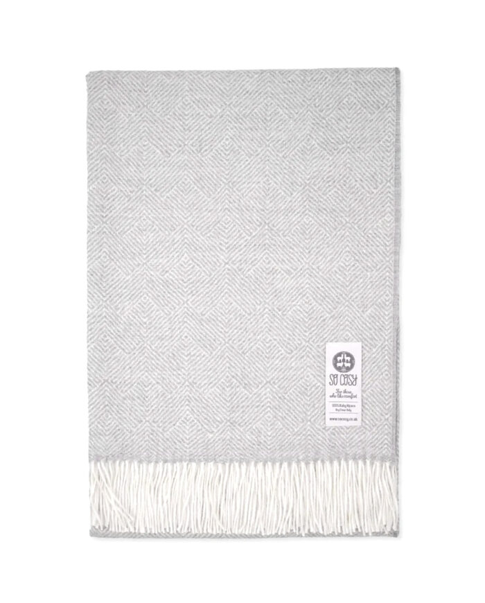 silver grey white colour combination baby alpaca wool throw wrap