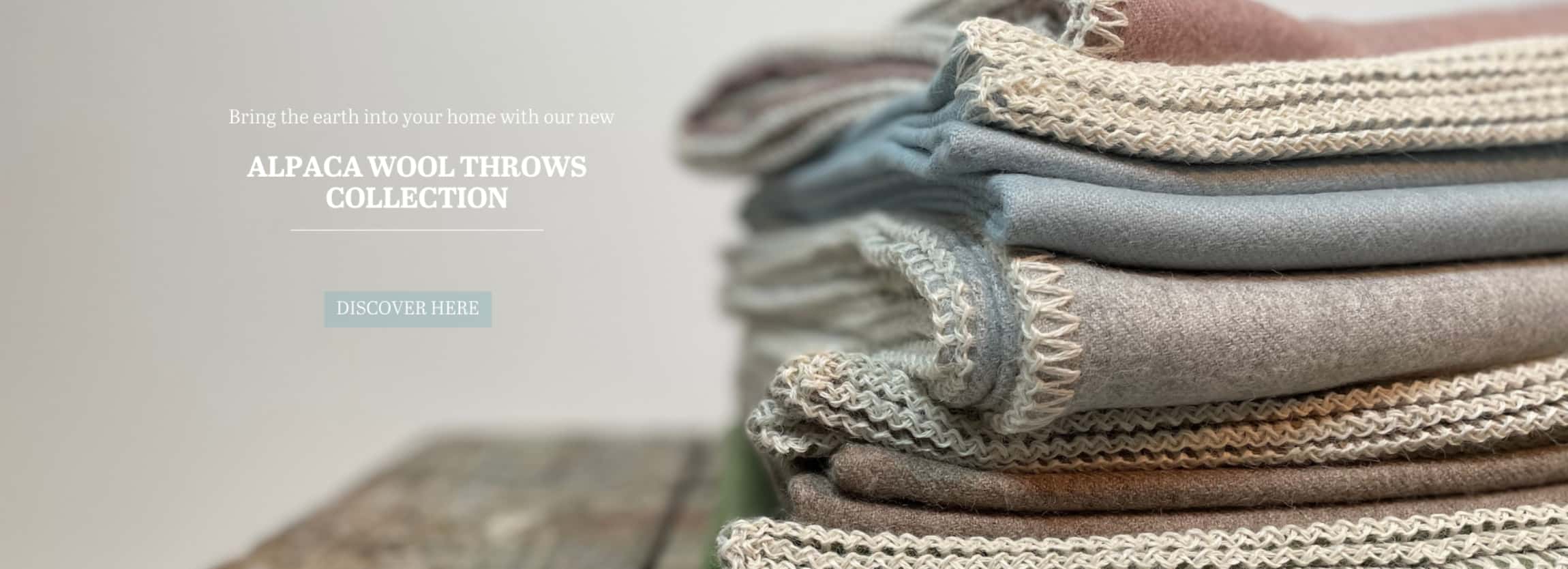 pure baby alpaca wool throws and blankets with blanket stitch