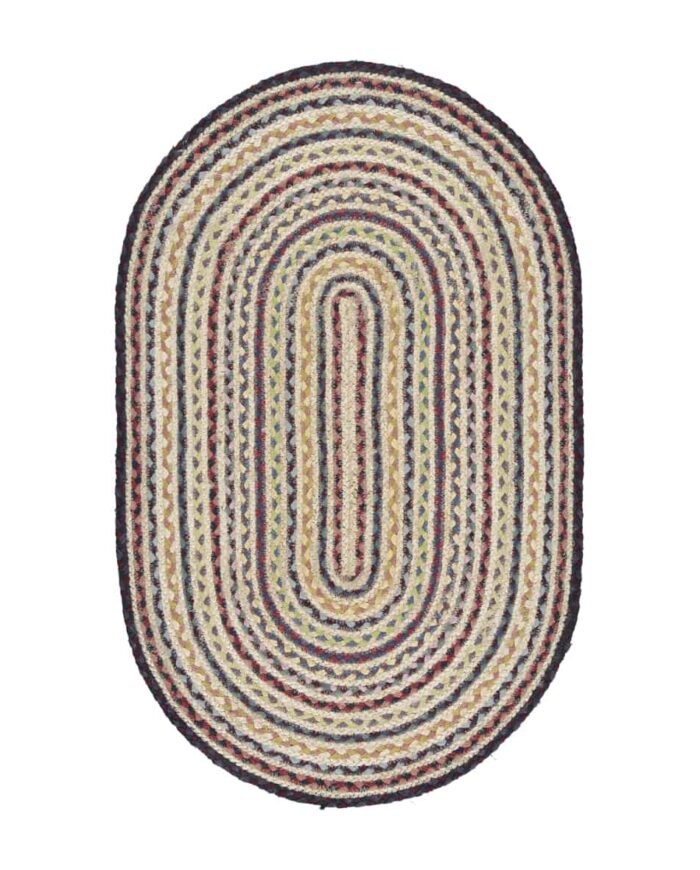 fairisle colour organic jute oval rug