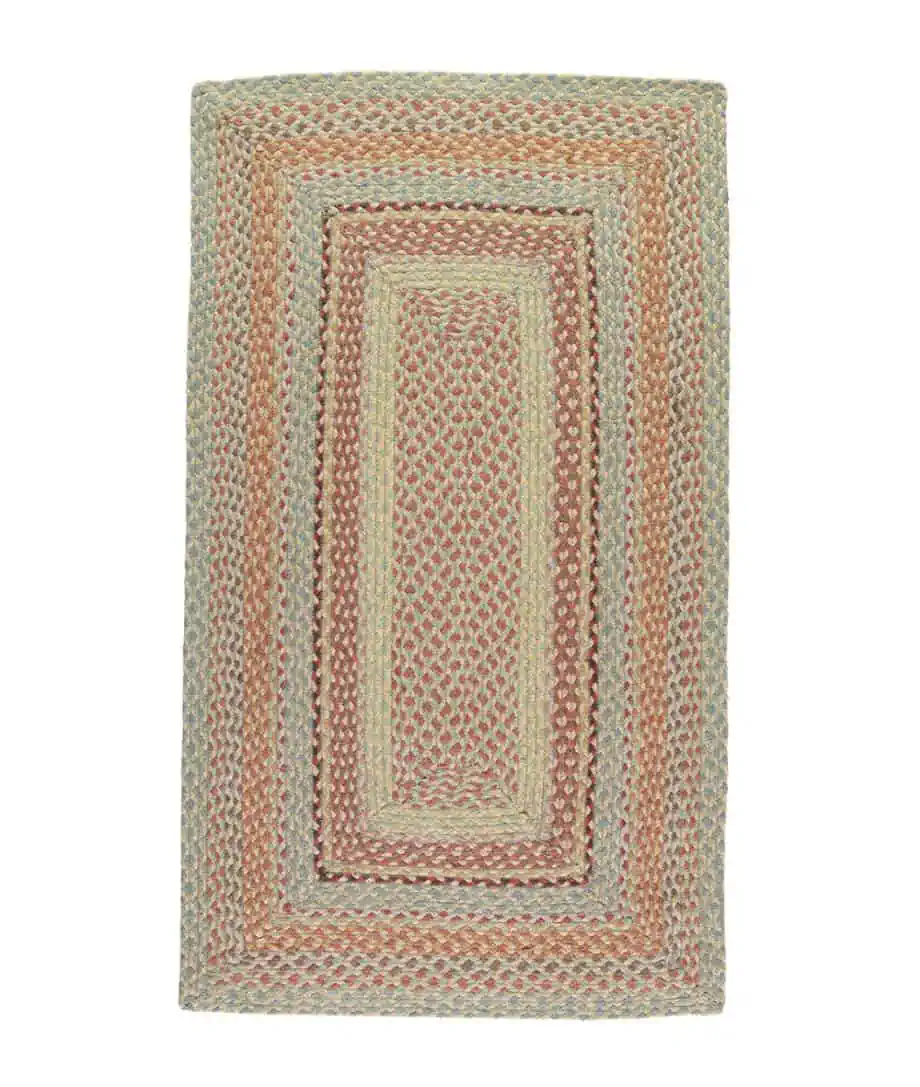 pampas colour organic jute rectangular rug