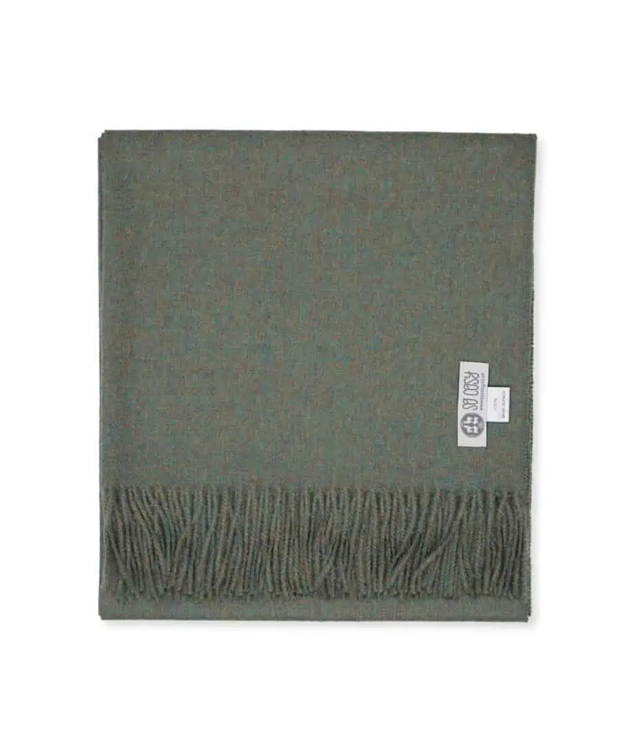 Lilly pure alpaca wool shawls in olive green colour luxury products
