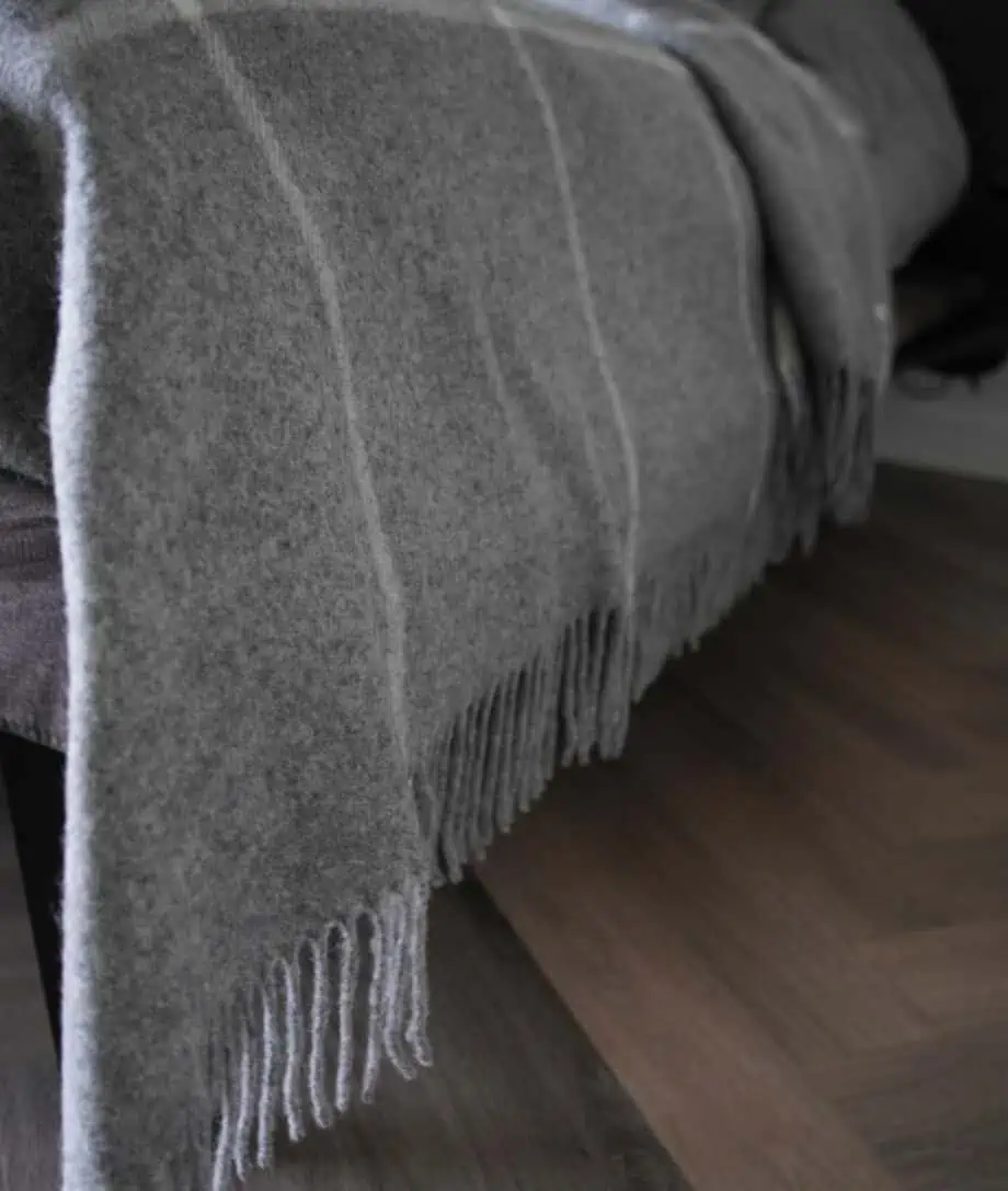 Bergen check design pure wool cosy bedspread