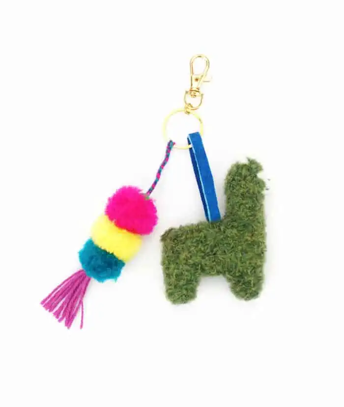green cute baby alpaca keyring accessory online
