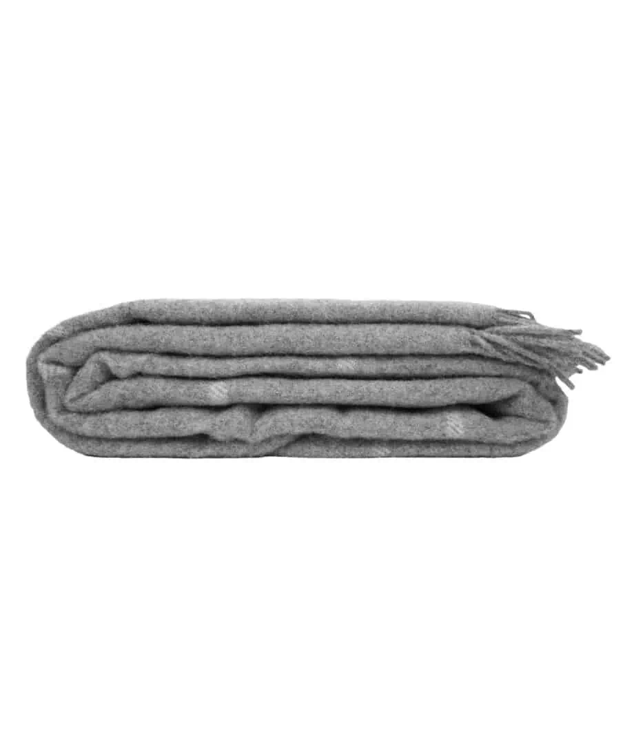 so cosy king size grey colour scandinavian pure wool throw blanket