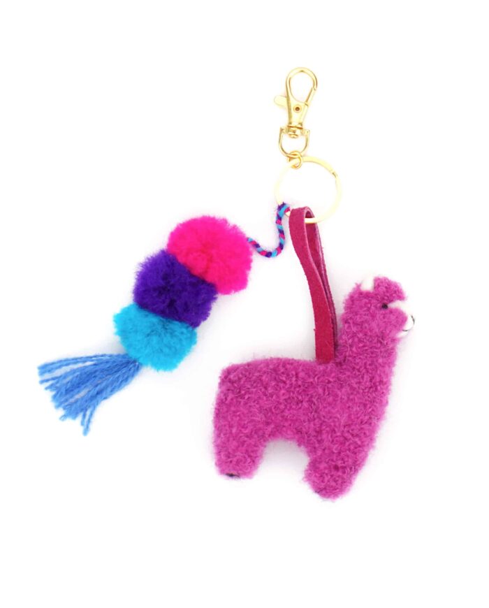 striking purple cure baby alpaca keyring accessory online