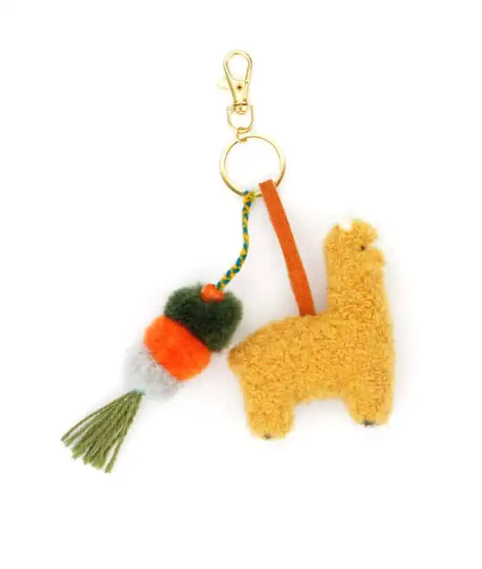 yellow colour cure baby alpaca keyring accessory online