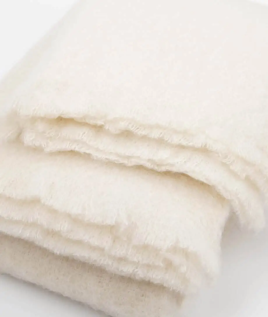 vanilla ice white super soft warm and cosy mohair wool throw blanket to buy online