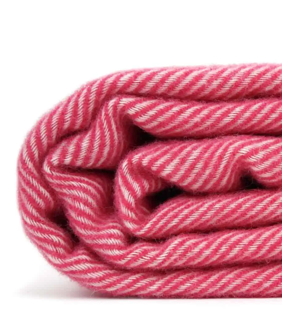 rethink pink colour herringbone throw blanket