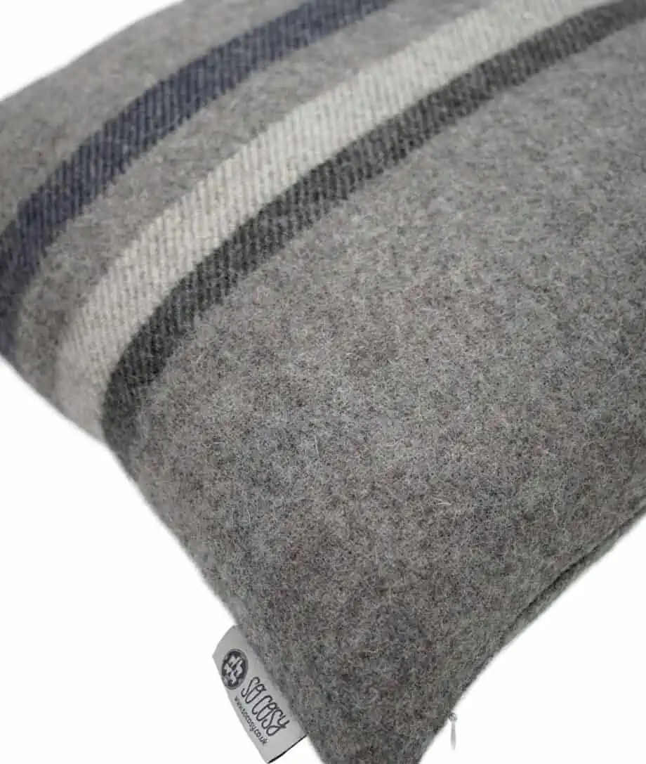 Dale so cosy pure wool multi coloured striped cushion