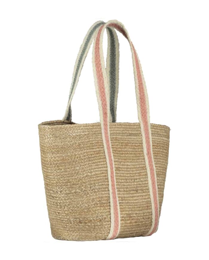 organic jute tote with long handles to buy online