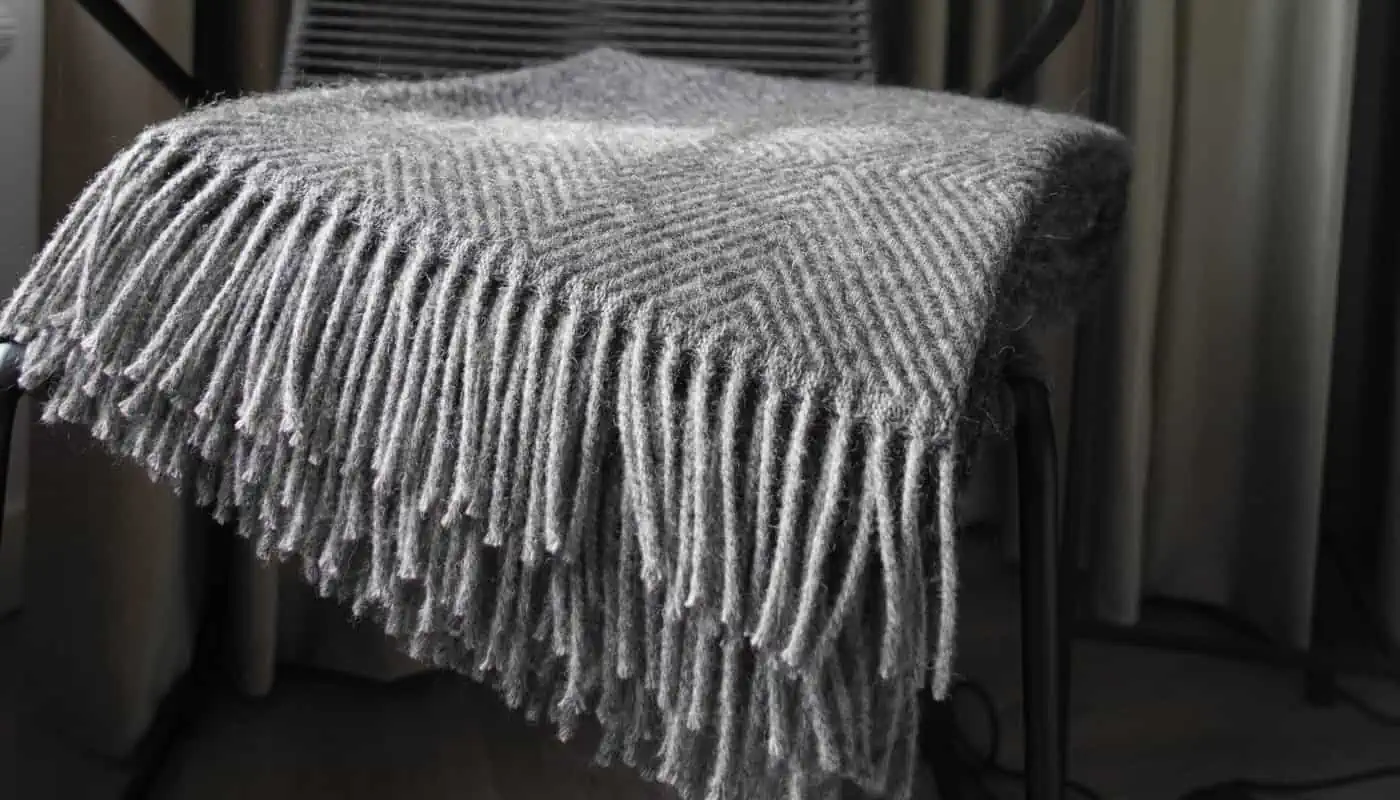 Dane charcoal grey colour cosy sofa blanket