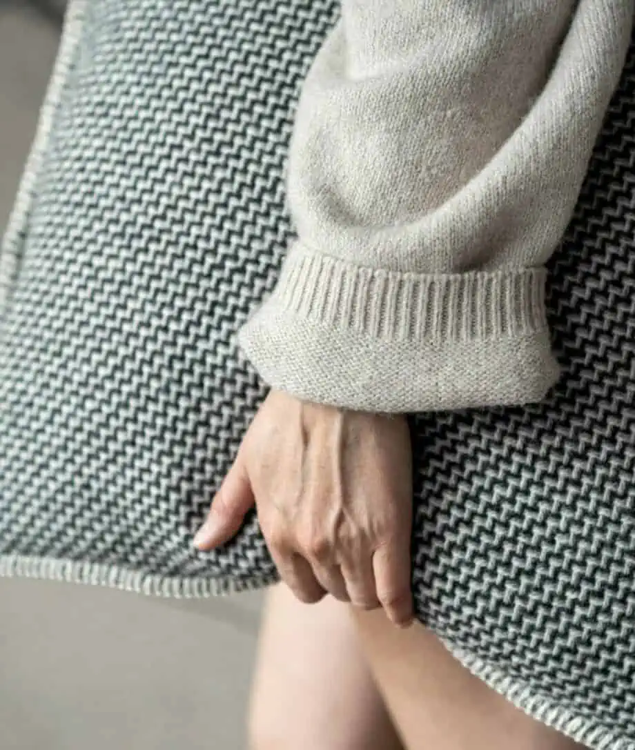 derbu pure wool charcoal grey colour cushion