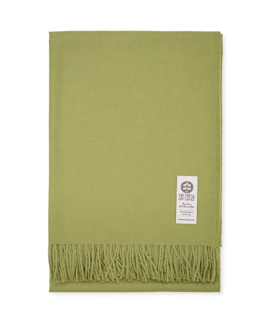 emma calliste green baby alpaca wool cosy throw blanket wrap
