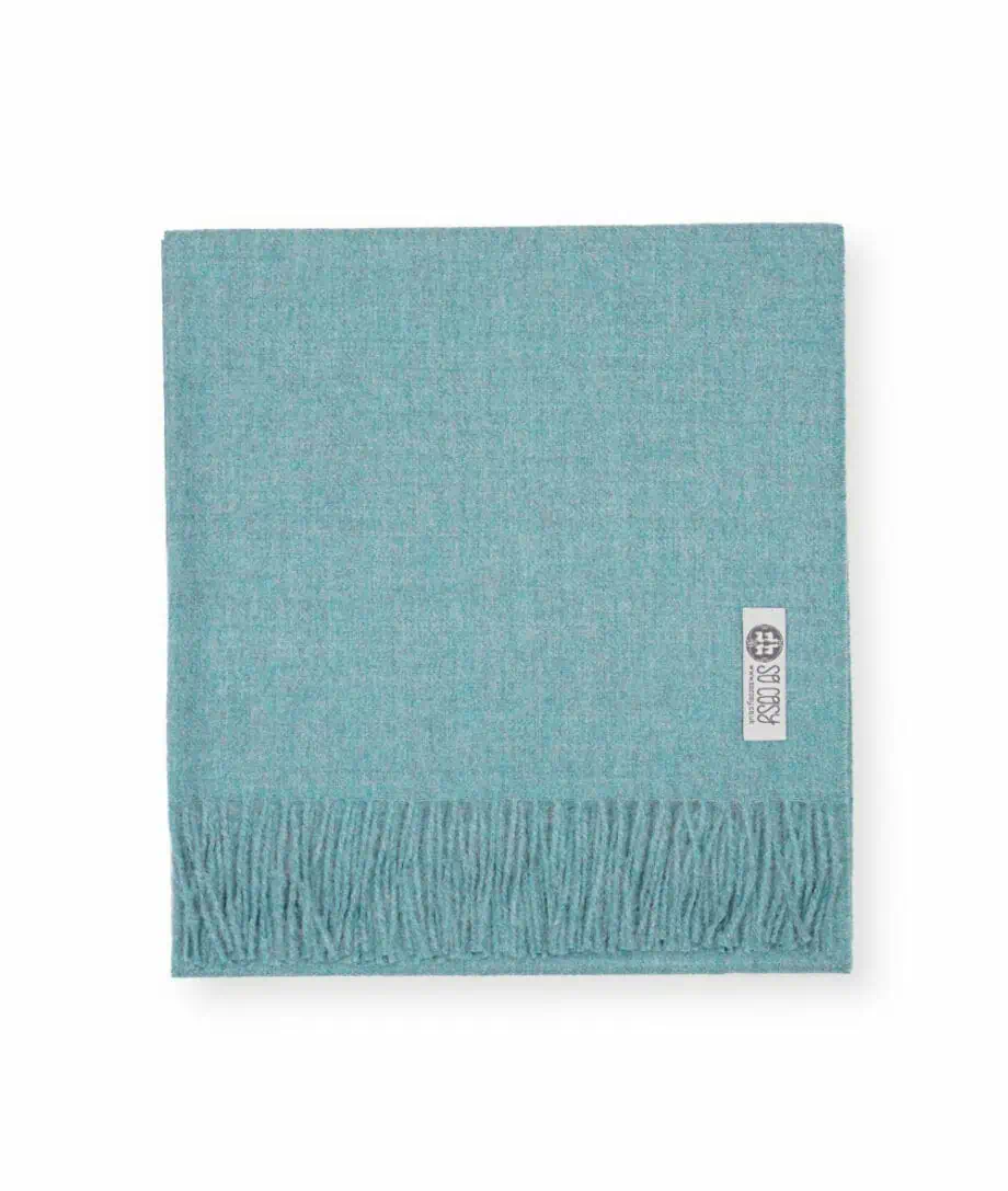 Lilly Pastel blue baby alpaca wool shawls warp