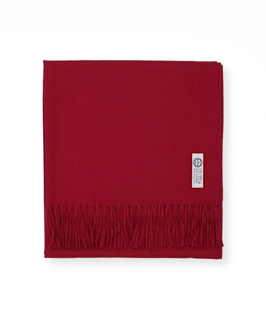 Lilly so cosy baby alpaca wool wrap scarf shawl in persian red colour