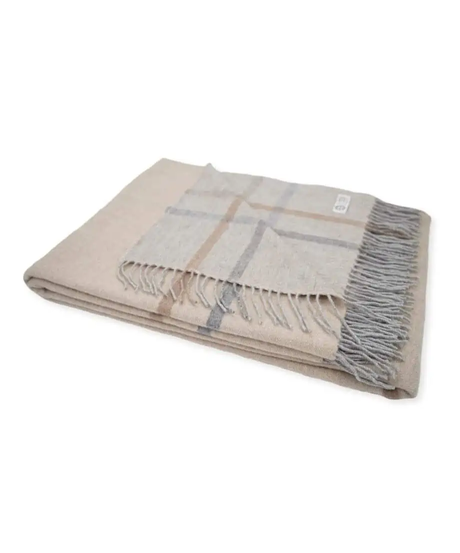 Bauvin pure cashmere reversible cosy throw blanket