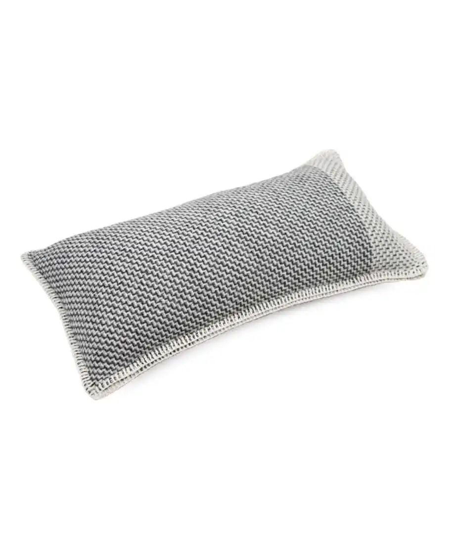 Derby landscape shape pure new wool charcoal grey cosy cushion