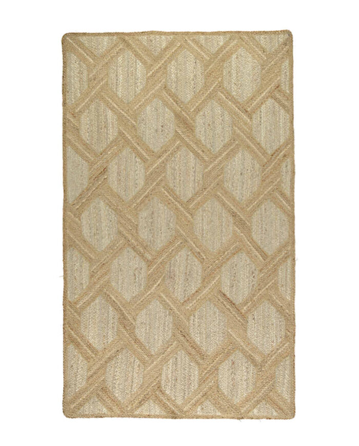 rope twist design natural jute rectangular rug
