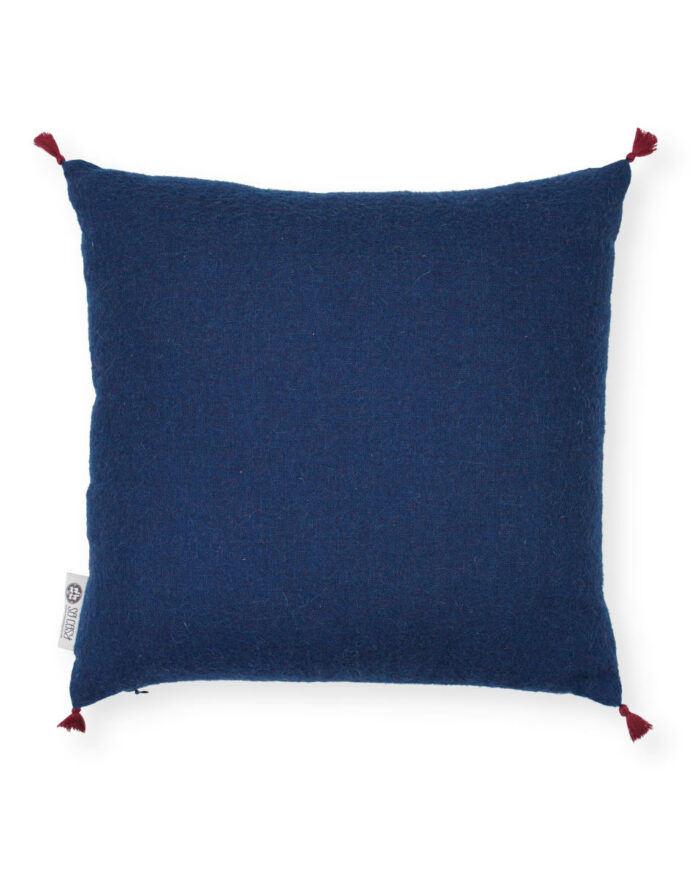 Calloa midnight blue baby alpaca wool cushion