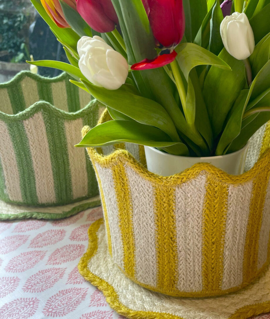 Daffodil colour organic jute utility basket