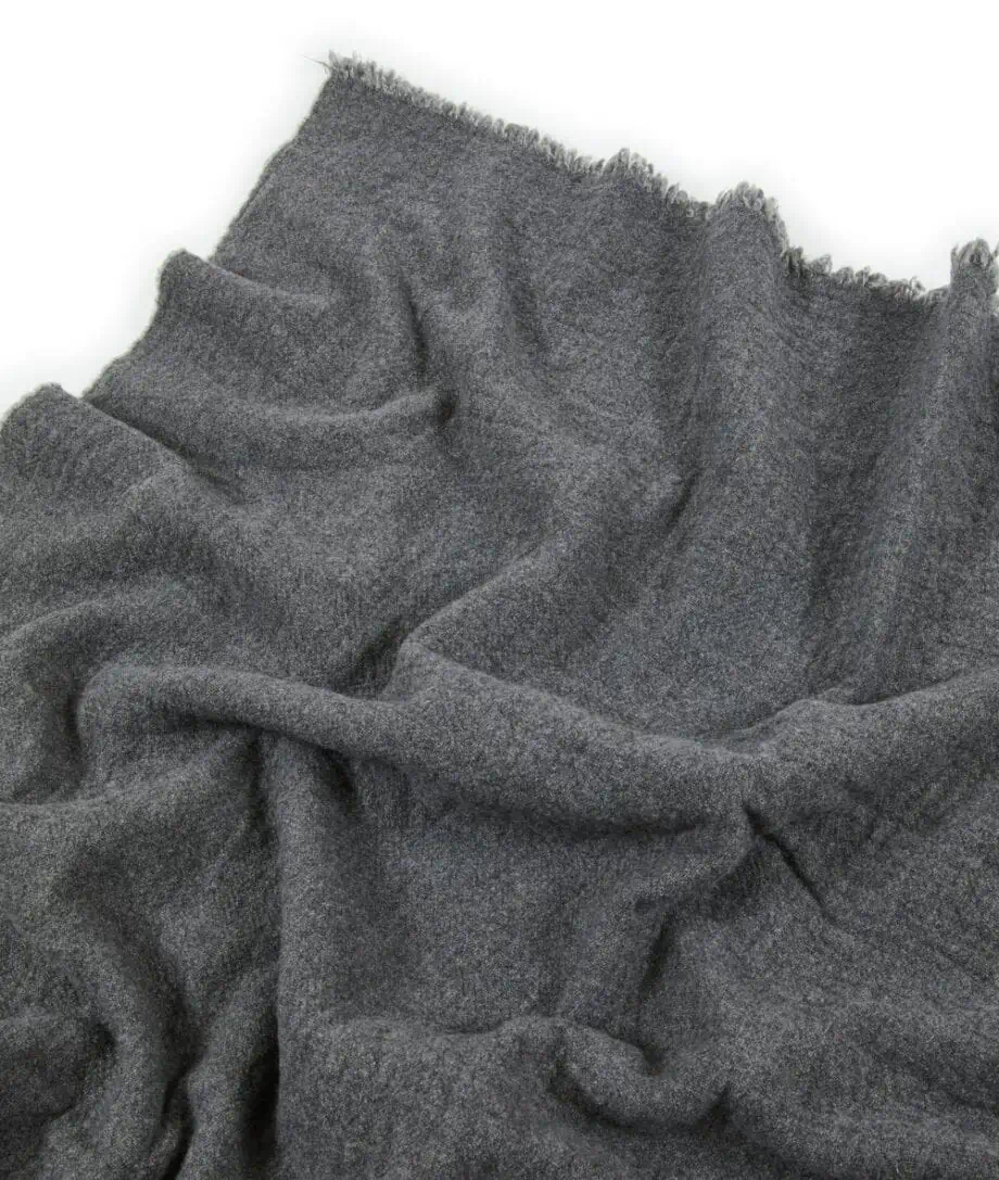 super king size cosy grey merino wool bedspread